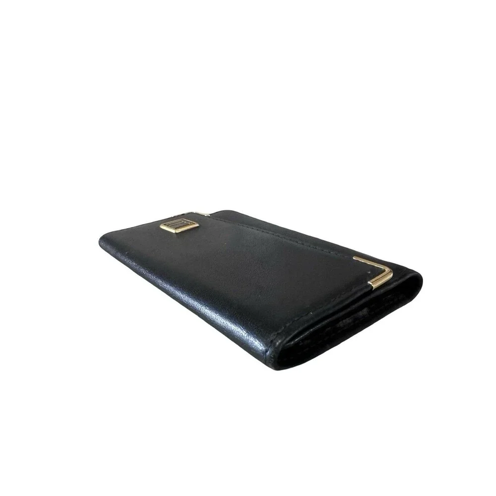Dunhill Black Leather key card case women's mens